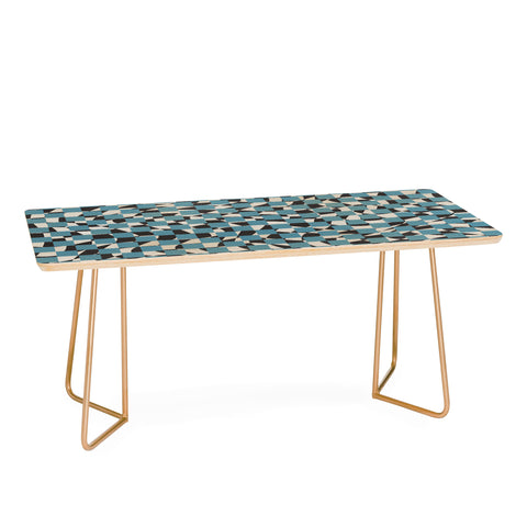 Little Dean Abstract checked blue and black Coffee Table