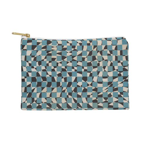Little Dean Abstract checked blue and black Pouch