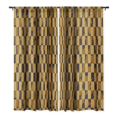 Little Dean Abstract checked in golden och Blackout Non Repeat