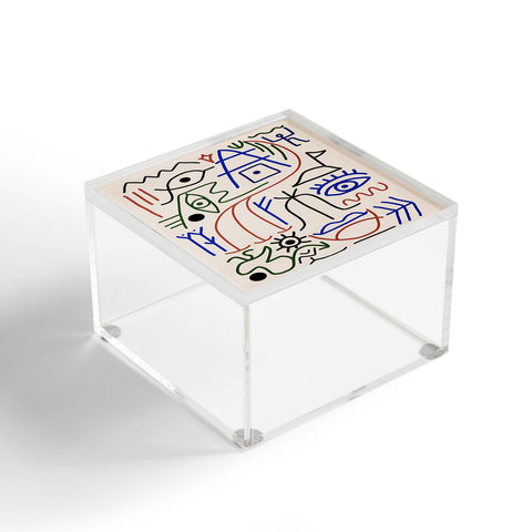 Little Dean Abstract line art 001 Acrylic Box