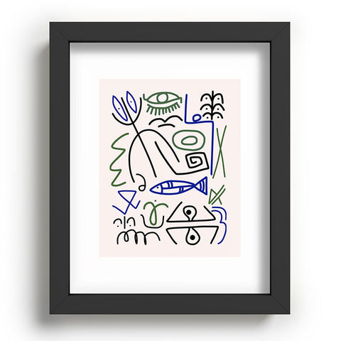 Little Dean Abstract line art 003 Recessed Framing Rectangle