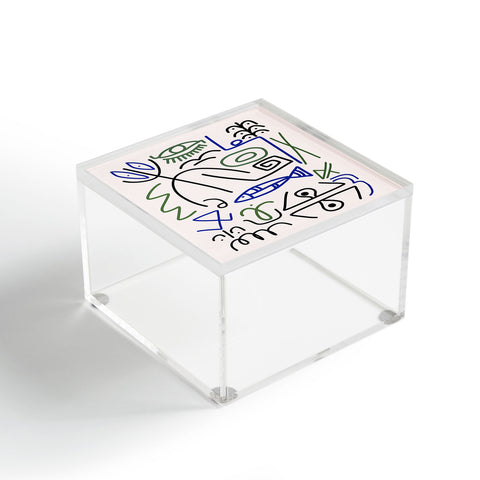 Little Dean Abstract line art 003 Acrylic Box