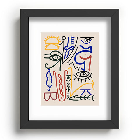 Little Dean Abstract line art symbol Recessed Framing Rectangle