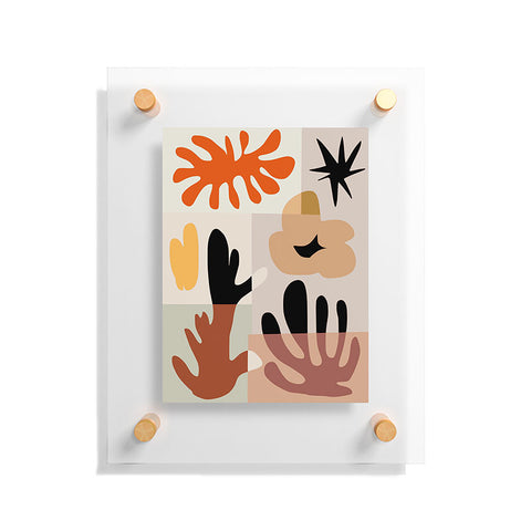 Little Dean Abstract shape collage Floating Acrylic Print