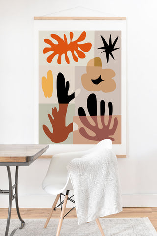 Little Dean Abstract shape collage Art Print And Hanger