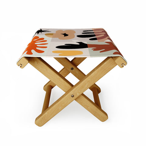 Little Dean Abstract shape collage Folding Stool