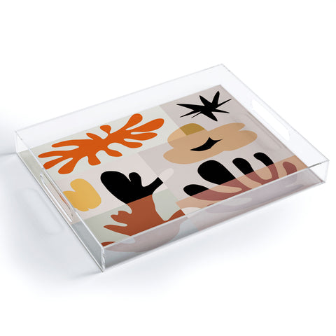 Little Dean Abstract shape collage Acrylic Tray