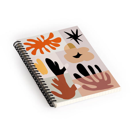 Little Dean Abstract shape collage Spiral Notebook