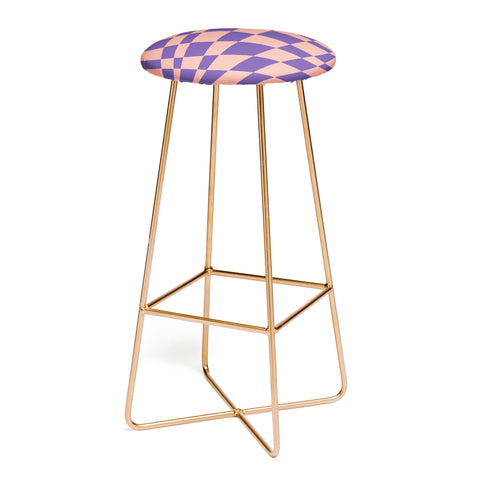 Little Dean Checkered pink and purple Bar Stool
