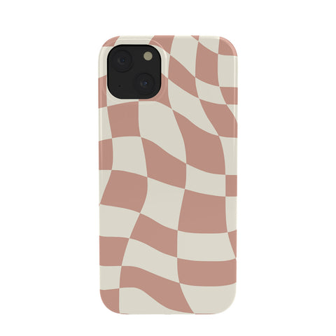 Little Dean Checkers coral summer beach Phone Case