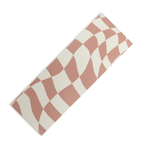 Little Dean Checkers coral summer beach Yoga Mat