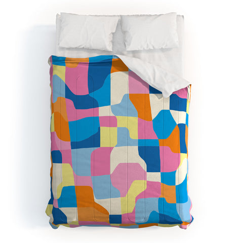 Little Dean Colorful checkered mosaic Comforter