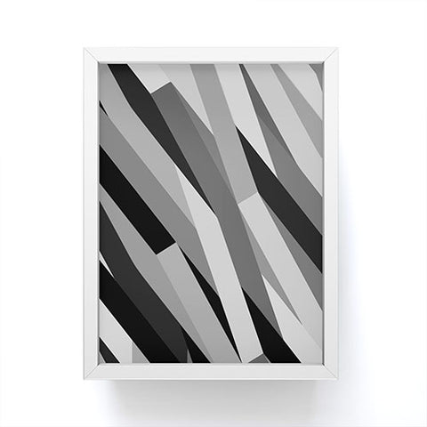 Little Dean Diagonal stripe Framed Mini Art Print