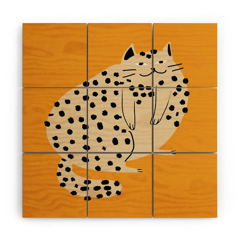 Little Dean Fat cat Wood Wall Mural