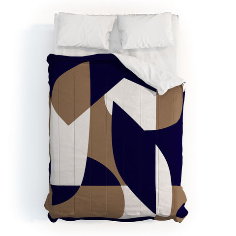 Little Dean Geometric pattern in navy Comforter