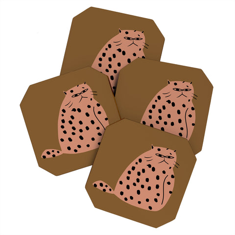 Little Dean Grumpy the cat Coaster Set