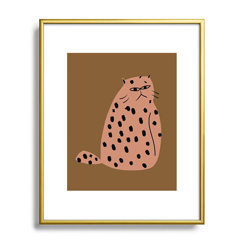 Little Dean Grumpy the cat Metal Framed Art Print