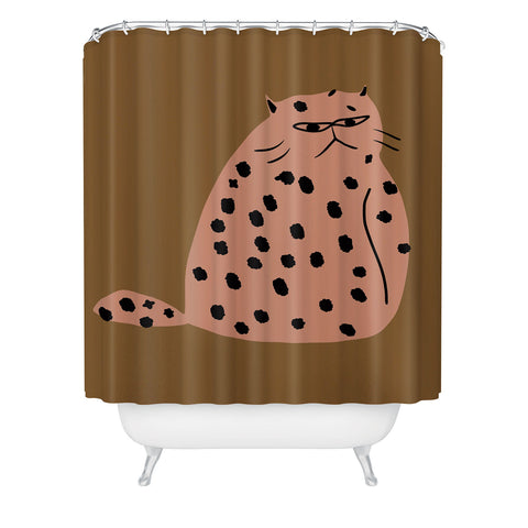 Little Dean Grumpy the cat Shower Curtain