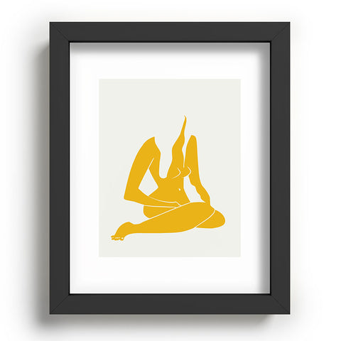 Little Dean Long hair nude in yellow Recessed Framing Rectangle