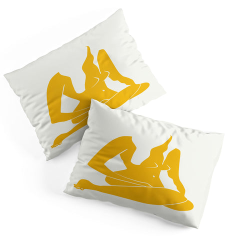 Little Dean Long hair nude in yellow Pillow Shams