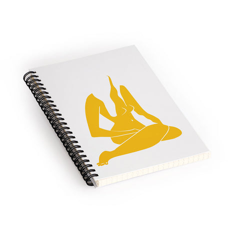Little Dean Long hair nude in yellow Spiral Notebook