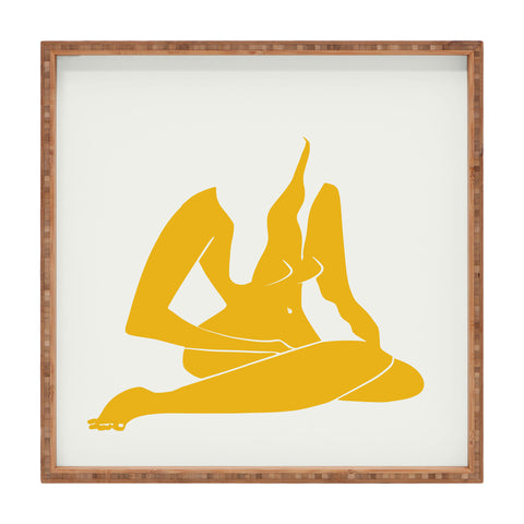 Little Dean Long hair nude in yellow Square Tray