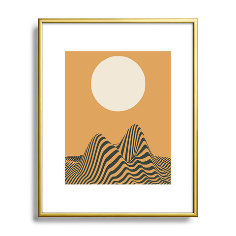 Little Dean Moon Mountain Metal Framed Art Print