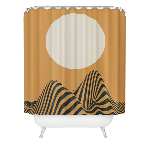 Little Dean Moon Mountain Shower Curtain