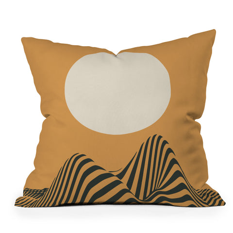 Little Dean Moon Mountain Throw Pillow