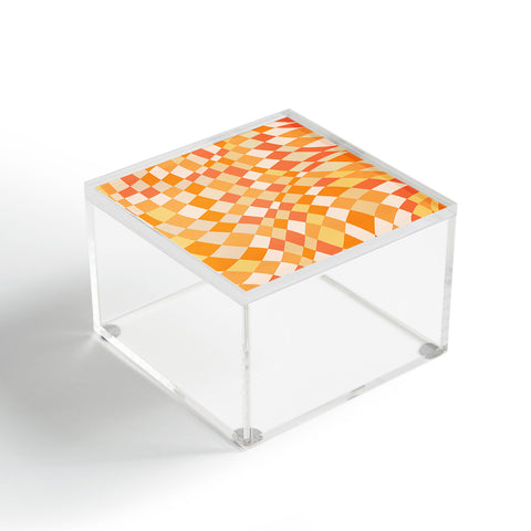 Little Dean Orange shades checkers Acrylic Box