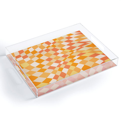 Little Dean Orange shades checkers Acrylic Tray