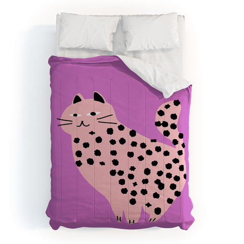 Little Dean Pink power cat Comforter