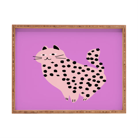 Little Dean Pink power cat Rectangular Tray