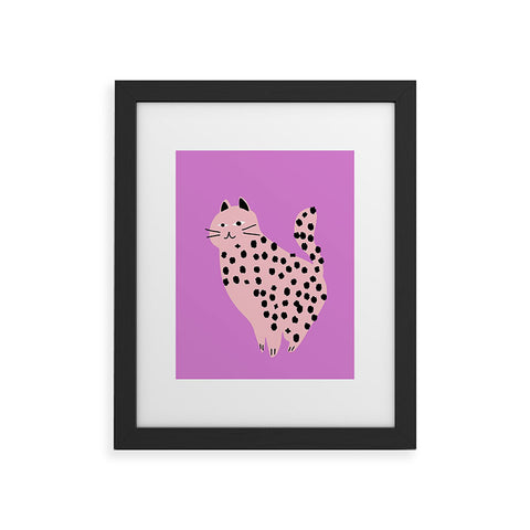 Little Dean Pink power cat Framed Art Print