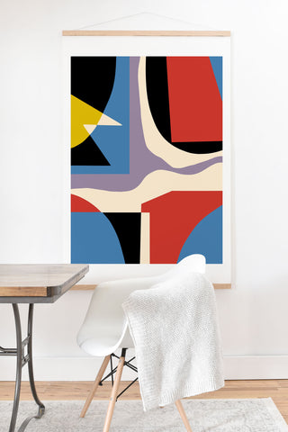 Little Dean Primary abstract Art Print And Hanger