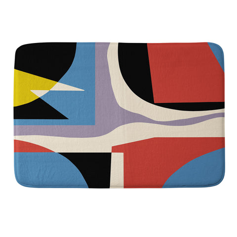 Little Dean Primary abstract Memory Foam Bath Mat