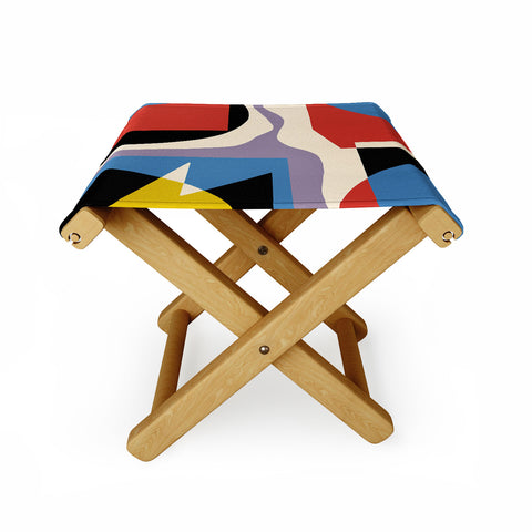 Little Dean Primary abstract Folding Stool