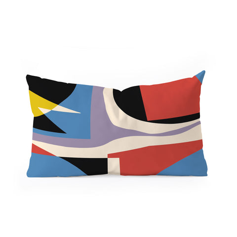 Little Dean Primary abstract Oblong Throw Pillow