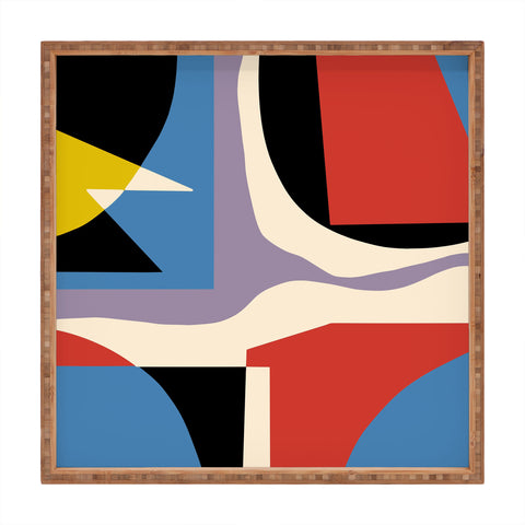 Little Dean Primary abstract Square Tray
