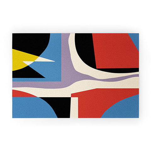 Little Dean Primary abstract Welcome Mat