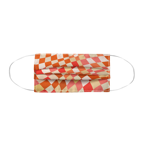 Little Dean Shades of red checker pattern Face Mask