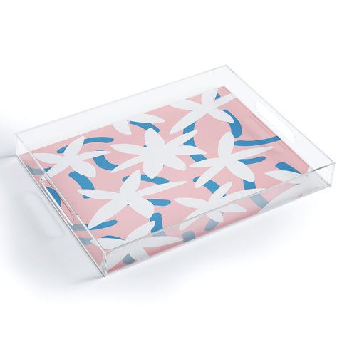 Little Dean Star pink spring bloom Acrylic Tray