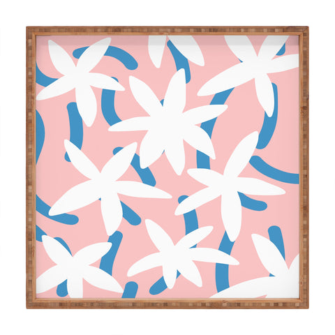 Little Dean Star pink spring bloom Square Tray