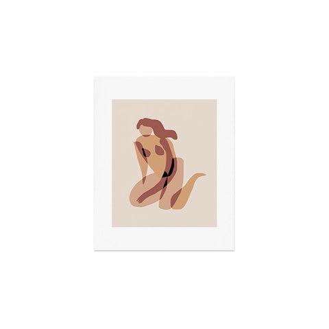 Little Dean Terracotta nude Art Print