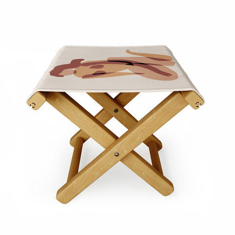 Little Dean Terracotta nude Folding Stool