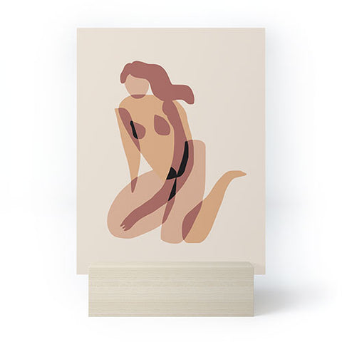 Little Dean Terracotta nude Mini Art Print