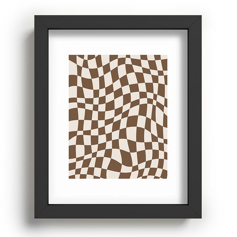 Little Dean Wavy brown checker Recessed Framing Rectangle