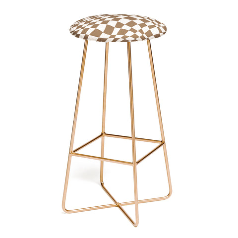 Little Dean Wavy brown checker Bar Stool