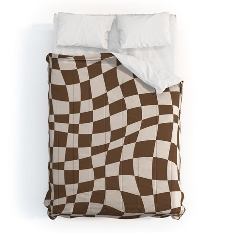 Little Dean Wavy brown checker Comforter