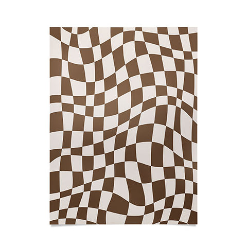Little Dean Wavy brown checker Poster